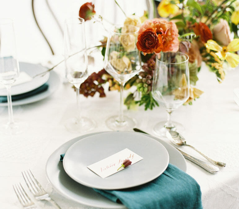 Colorful Modern Wedding Tablescape